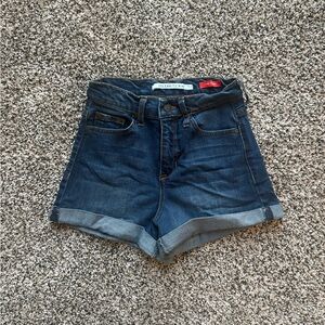 Celebrity Pink Dark Blue Jean Shorts